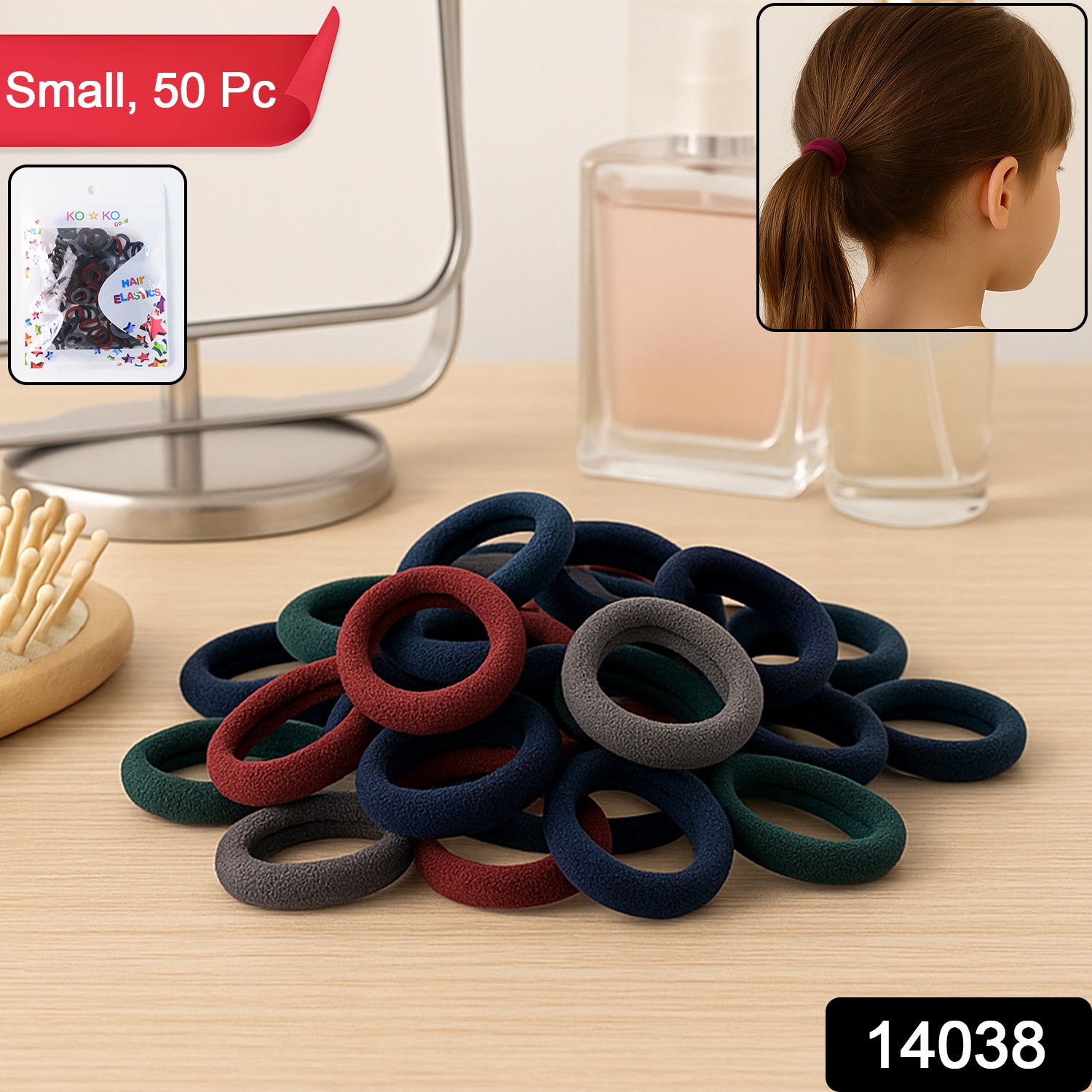 Small Hairbands Bands For Hair Rubber Bands (Pack Of 50  Multicolour) Small Hairbands Bands For Hair Rubber Bands (Pack Of 50  Multicolour)